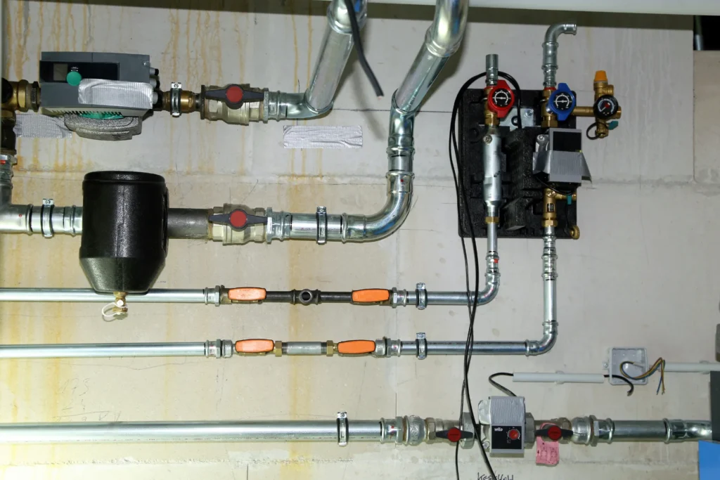 Licensed gas fitter at work